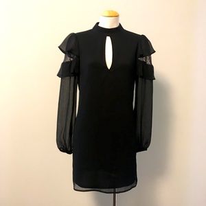 Express long sleeve black dress -xs